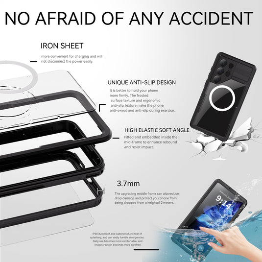 [Magsafe Compatible] [Mars Series] Samsung Galaxy S25/Plus/Ultra - Shellbox Full Covered Waterproof Heavy Duty Tough Armor Case - Polar Tech Australia