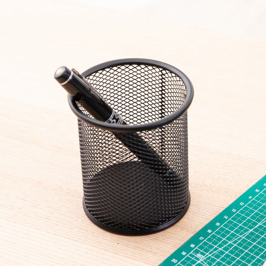Deli 9172 - Desktop Storage Organizer Pencil Cup Mesh Pen Holder Black