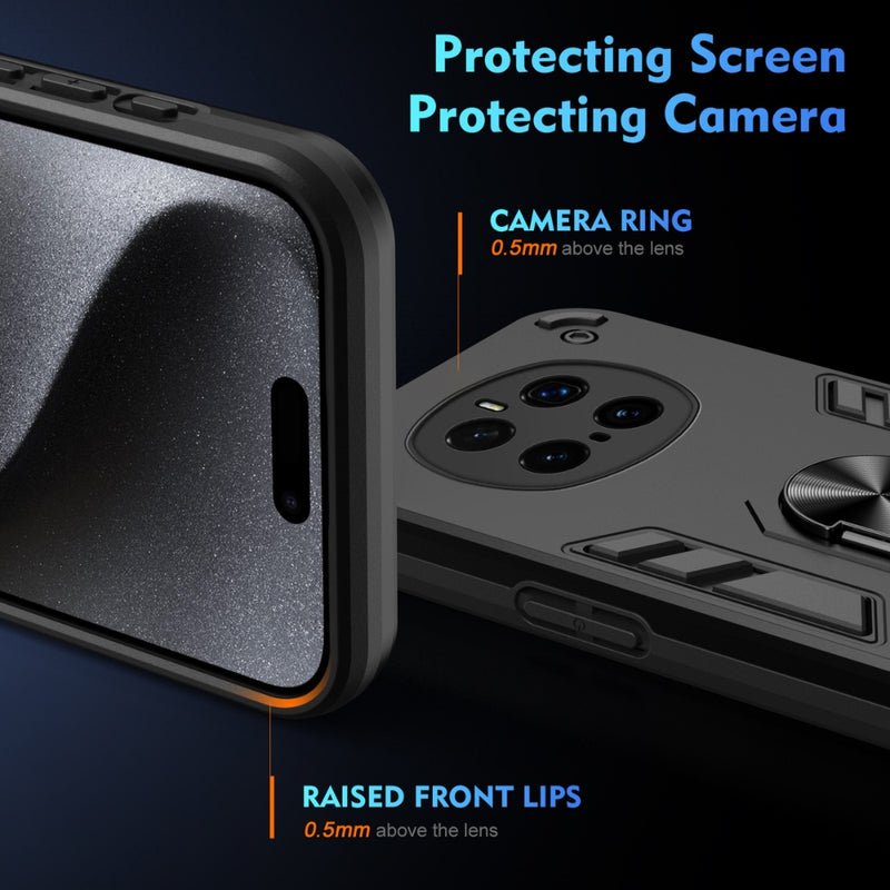 Load image into Gallery viewer, Honor Magic7 Pro (PTP-N49, PTP-AN10) - Shockproof Metal Ring Holder Phone Case
