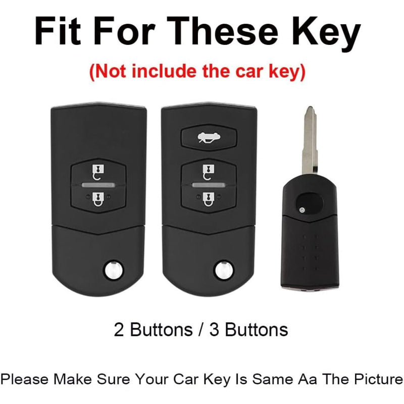 Load image into Gallery viewer, Mazda Zinc Alloy Leather Folding Car Key Fob Case Cover For Mazda 2, 3, 5, 6, CX-5, CX-7, CX-9, RX-8, MX-5
