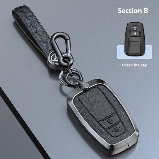 Toyota Zinc Alloy Leather Car Key Fob Case Cover For Camry, C-HR, Corolla, RAV4, Avalon, Land Cruiser, Prado, Prius - Polar Tech Australia