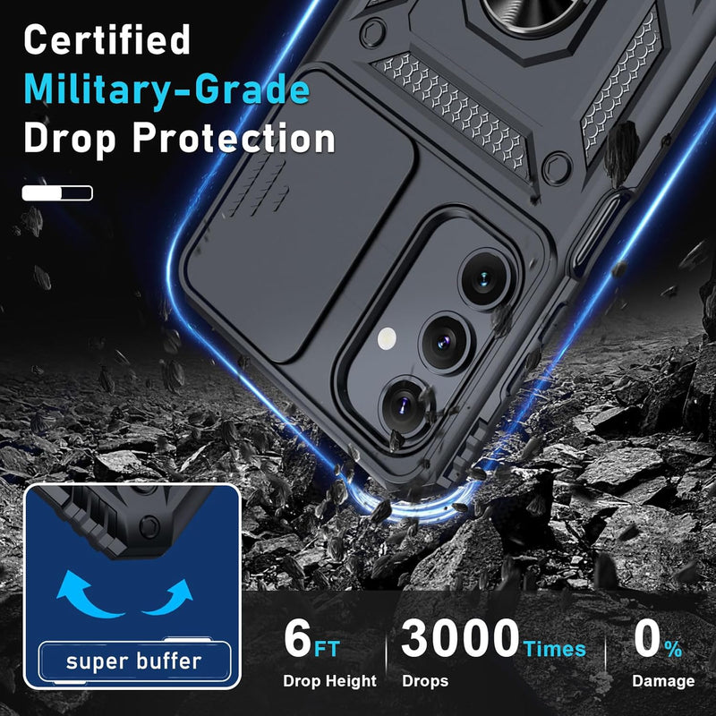 Load image into Gallery viewer, [Magnetic Ring Kickstand][Slide Camera Cover] Motorola Moto G Play 2024 - Shield Shockproof Rugged Heavy Duty Case - Polar Tech Australia
