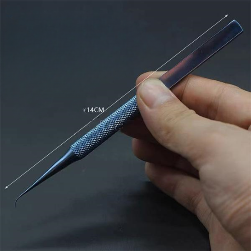 Cargue la imagen en el visor de la galería, YCS Repair Flyline Tweezers – Titanium Alloy Fine Tip Straight &amp; Bent Tweezers (140mm) - Polar Tech Australia

