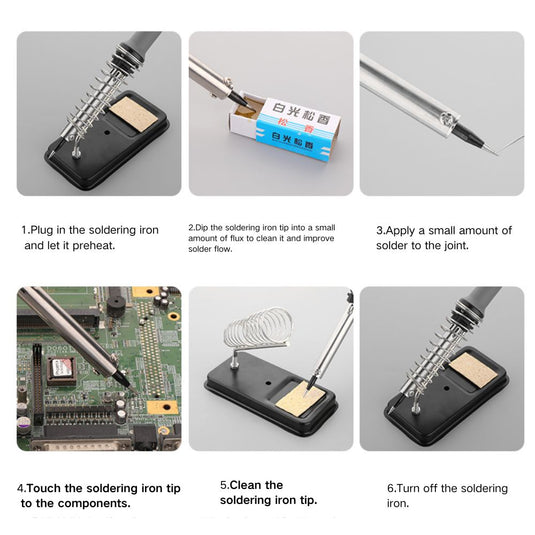 [TB-LVLIN60] [60W] Soldering Iron adjustable temperature 10 piece Set All in one - Polar Tech Australia