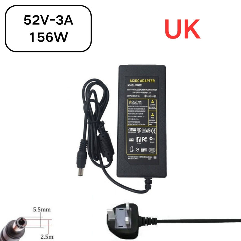 Chargez l&#39;image dans la visionneuse de la galerie, [52V-3A][5.5x2.5] Universal Computer/Monitor/CCTV POE Switch - Power Supply Adapter Wall Charger - Polar Tech Australia
