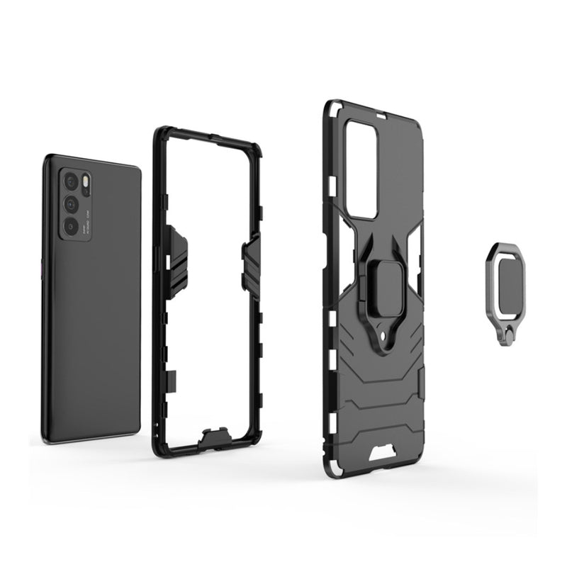 Chargez l&#39;image dans la visionneuse de la galerie, OPPO Reno6 Pro 5G (CPH2249) - Heavy Duty Armor Case With Ring Holder Stand - Polar Tech Australia
