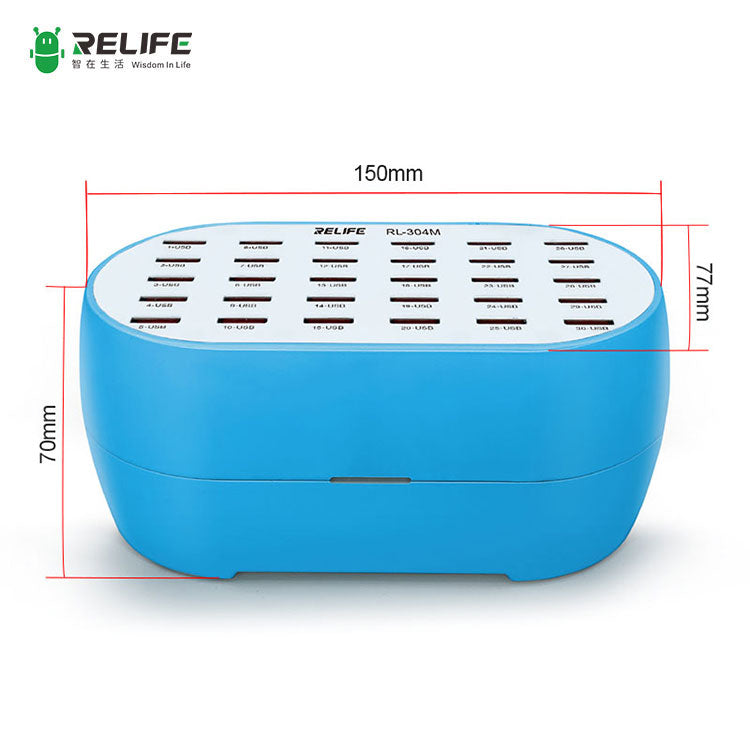 Cargue la imagen en el visor de la galería, [RL-304M] RELIFE Intelligent High Power 30 Port Charger - Polar Tech Australia
