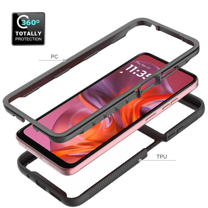 Cargue la imagen en el visor de la galería, Motorola Moto G9 Power - Solid Color Shockproof TPU Clear PC Phone Case - Polar Tech Australia
