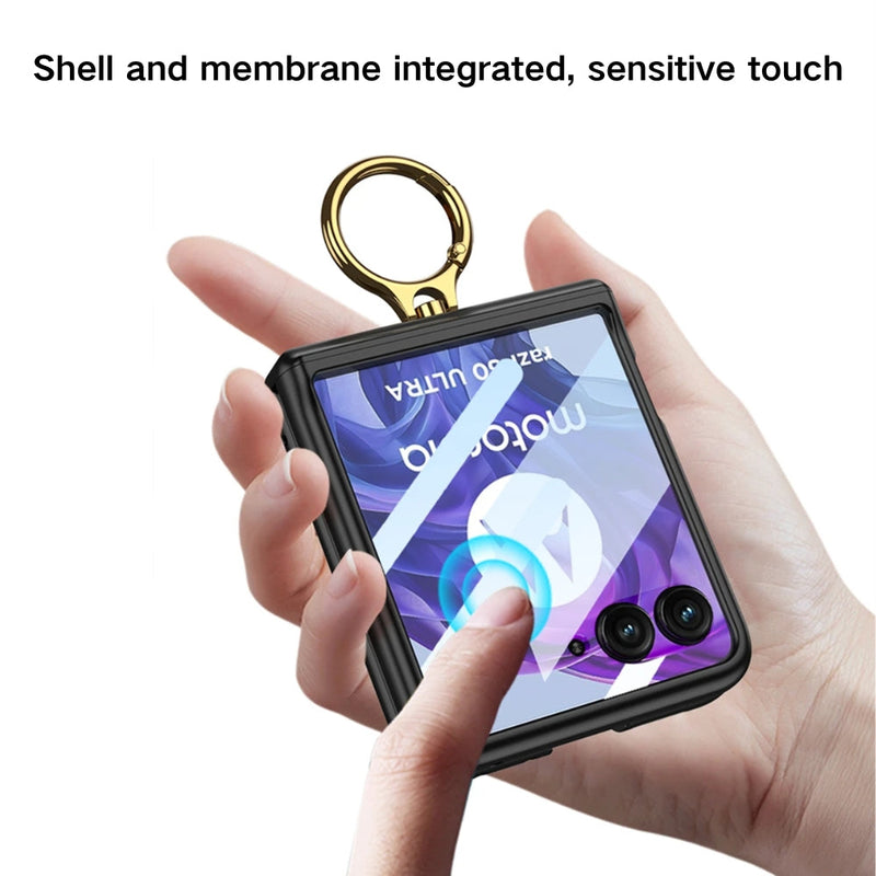 Load image into Gallery viewer, [With Ring Stand] Motorola Razr 50/Ultra - Magnetic Hinge Shockproof Phone Case - Polar Tech Australia

