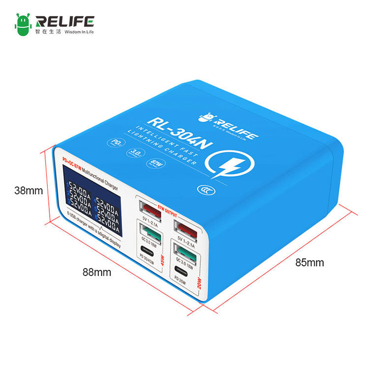 Cargue la imagen en el visor de la galería, [RL-304N] RELIFE Intelligent Digital Display 6-Port Charger/Wide Voltage - Polar Tech Australia
