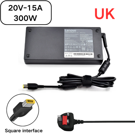 [20V-15A/300W][Yellow Square] Lenovo Legion 7 Gaming Laptop AC Power Supply Adapter Charger - Polar Tech Australia