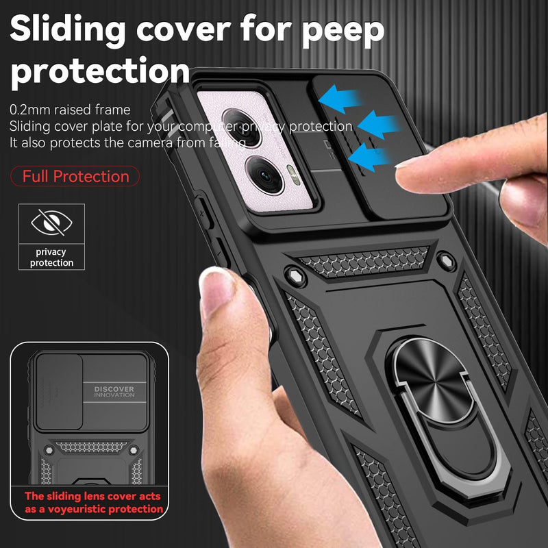 Load image into Gallery viewer, [Magnetic Ring Kickstand][Slide Camera Cover] Motorola Moto G Power 2024 - Shield Shockproof Rugged Heavy Duty Case - Polar Tech Australia
