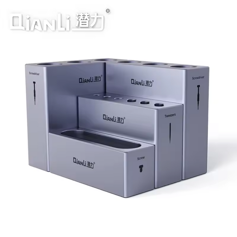 Load image into Gallery viewer, QIANLI QL iCube Modular Storage Box Aluminum Alloy Mobile Phone Repair Tweezers Screwdriver Screw Parts Collection Organizer

