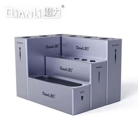 QIANLI QL iCube Modular Storage Box Aluminum Alloy Mobile Phone Repair Tweezers Screwdriver Screw Parts Collection Organizer