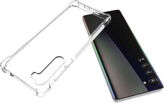 Motorola Moto Edge - AirPillow Cushion Transparent Soft Clear TPU Four Corners Protective Case - Polar Tech Australia