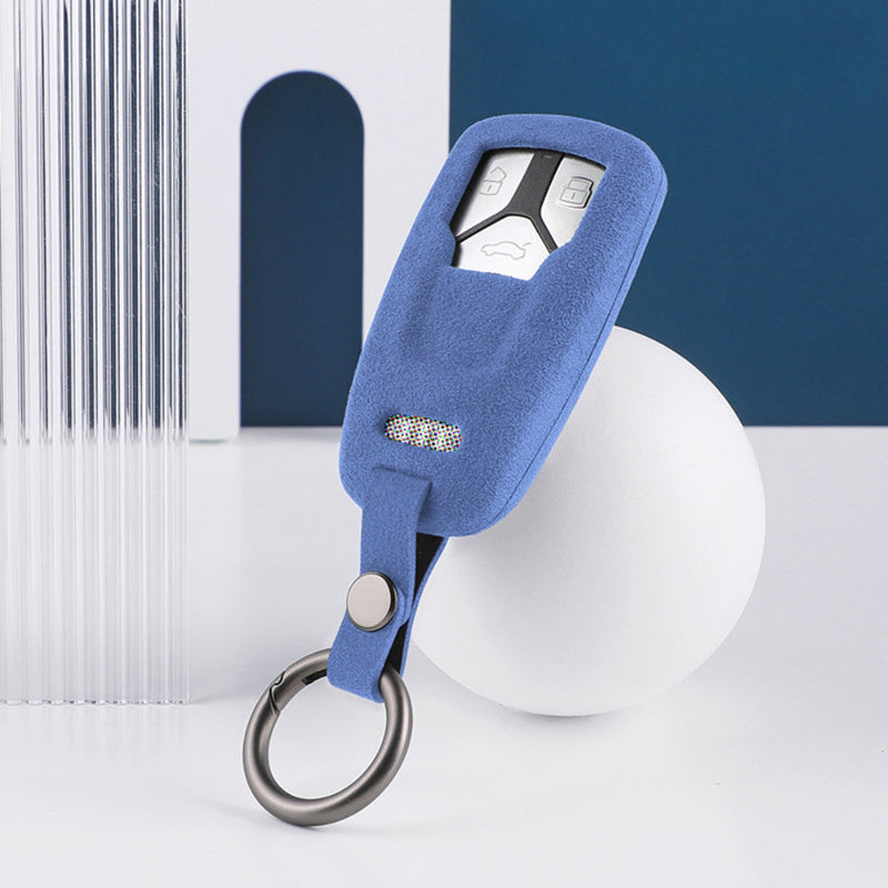 Chargez l&#39;image dans la visionneuse de la galerie, Audi Alcantara Remote Car Key Fob Case Cover For A4, A5, A6, Q5, Q7, S4, S5, S7
