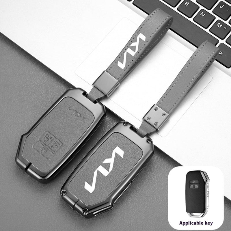 Load image into Gallery viewer, Kia Zinc Alloy Leather Car Key Protection Fob Case Cover For Sportage, Carnival, Sedona, K3, K4, K5
