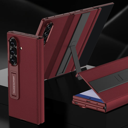 Samsung Galaxy Z TriFold - Business Flip Leather Cover with Integrated Screen Protector and Stand