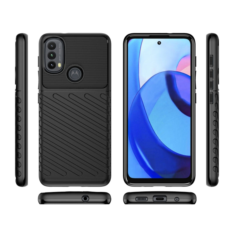 Chargez l&#39;image dans la visionneuse de la galerie, Motorola Moto E20/E30/E40 - Thunder Series Twill Texture Thickened Anti-fall Protection TPU Case - Polar Tech Australia
