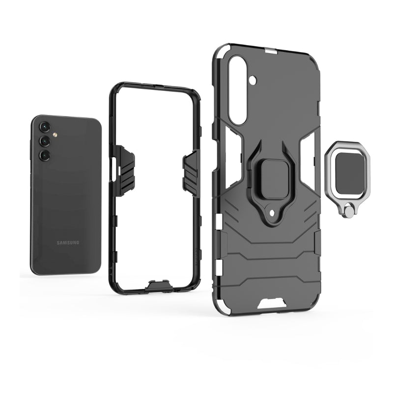 Cargue la imagen en el visor de la galería, Samsung Galaxy A35 5G (SM-A356) - Heavy Duty Armor Case With Ring Holder Stand
