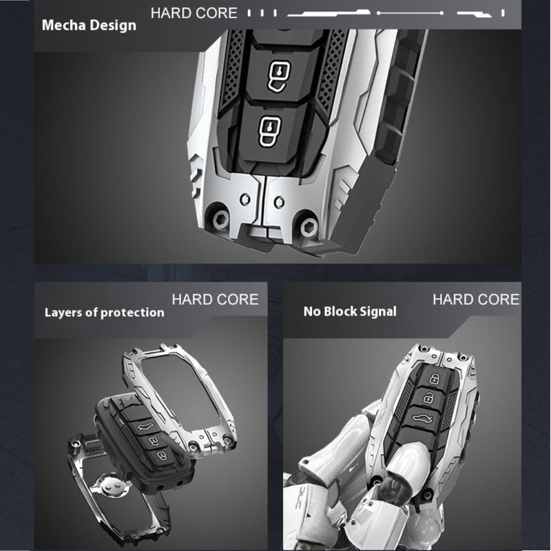 Load image into Gallery viewer, Ford Heavy-Duty Mecha Car Key Fob Case Cover For Mondeo, Focus, Mustang, Fusion, Raptor F-150, F-250, F-350, F-450, F-550, Edge, Explorer, Maverick
