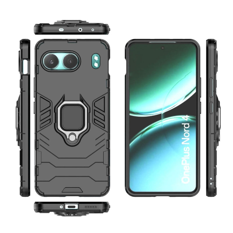 Cargue la imagen en el visor de la galería, OnePlus Nord 4 - Heavy Duty Armor Case With Ring Holder Stand - Polar Tech Australia
