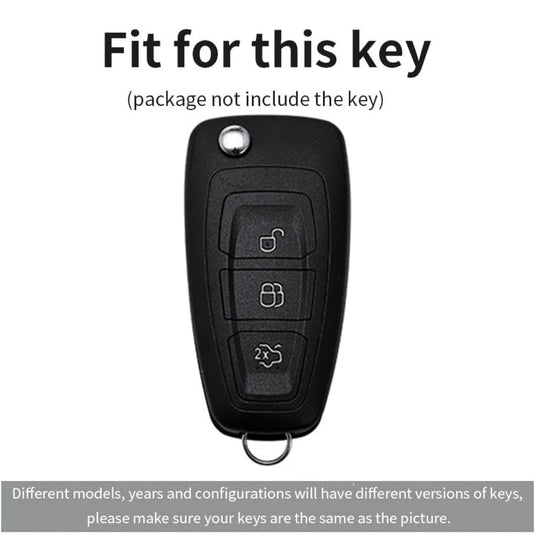 Ford Handcrafted Genuine Leather Car Key Fob Protective Case Cover For Kuga, Edge, Ranger, Mondeo, Focus