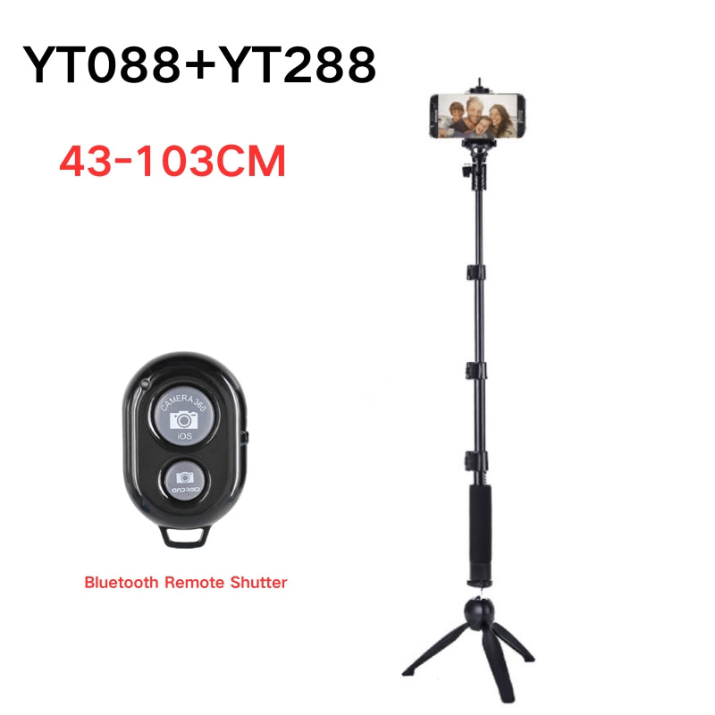 Load image into Gallery viewer, [YT088] Portable Selfie Stick Tripod With Bluetooth Remote Extendable Travel Lightweight Tripod Stand for Selfie, Live Streaming, Video Conference, Compatible With All Phones - Polar Tech Australia
