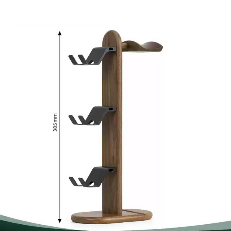 Cargue la imagen en el visor de la galería, Wooden Headphone Stand, Switch Game Controller, Xbox Solid Wood Storage Rack - Polar Tech Australia
