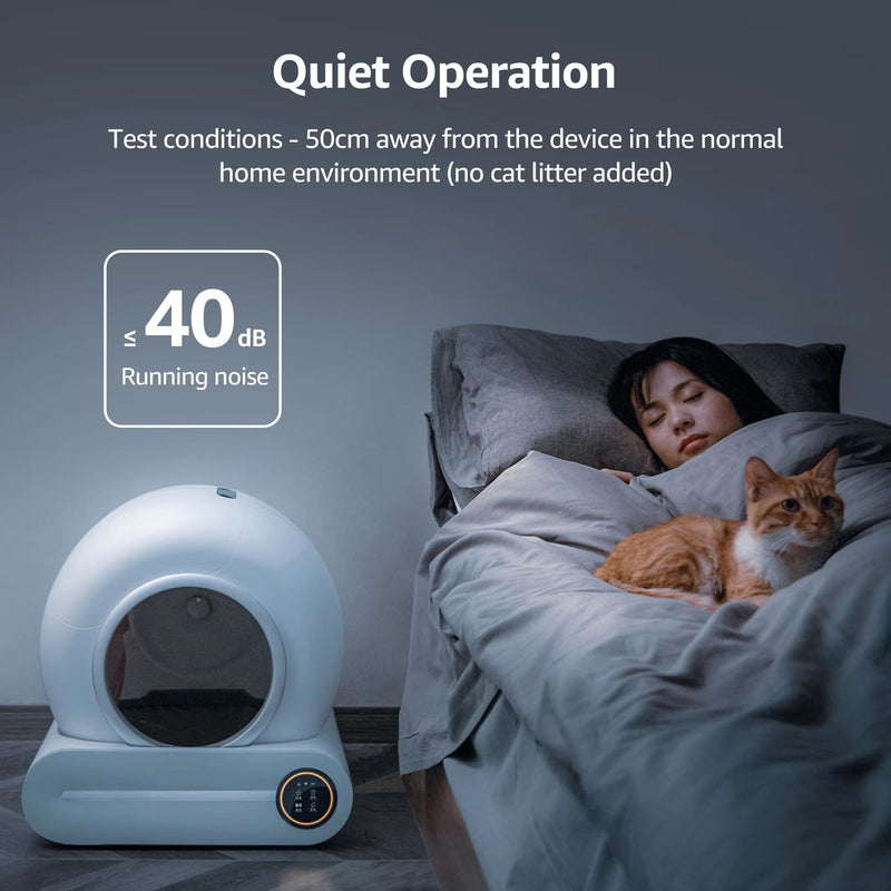 Cargue la imagen en el visor de la galería, [TUYA Smart] Smart Automatic Cat Toilet 65L Large Capacity Self-Cleaning Litter Box APP Control - Polar Tech Australia
