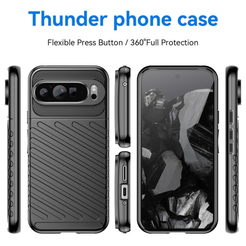 Chargez l&#39;image dans la visionneuse de la galerie, Google Pixel 9 Pro XL - Thunder Series Twill Texture Thickened Anti-fall Protection TPU Case - Polar Tech Australia
