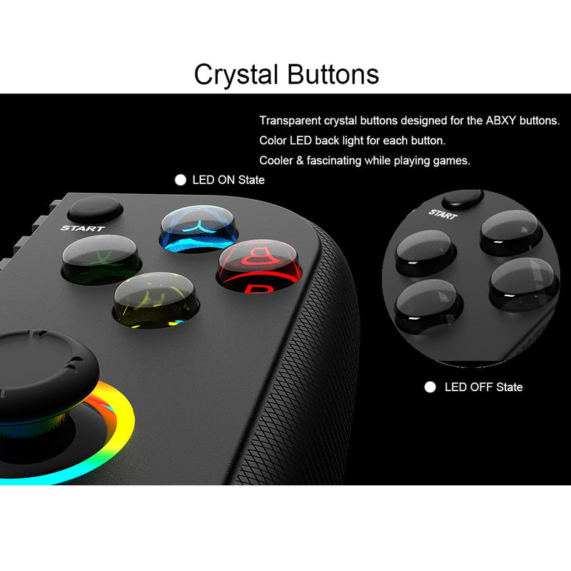 Cargue la imagen en el visor de la galería, Switch Multi-Function Bluetooth Wireless Game Controller, Compatible with Android/iOS, Dual Vibration, 6-Axis Gyro, Turbo Function
