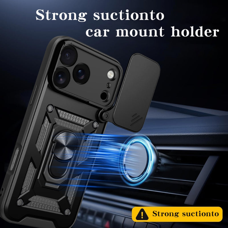 Chargez l&#39;image dans la visionneuse de la galerie, Apple iPhone 17 Air - Shockproof Armour Heavy Duty Phone Case with Ring Holder &amp; Camera Protection
