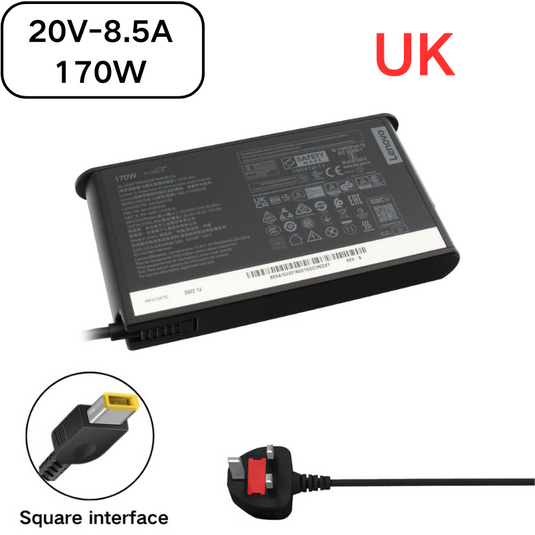 [20V-8.5A/170W][Yellow Square] Lenovo Legion 5 Gaming Laptop AC Power Supply Adapter Charger - Polar Tech Australia