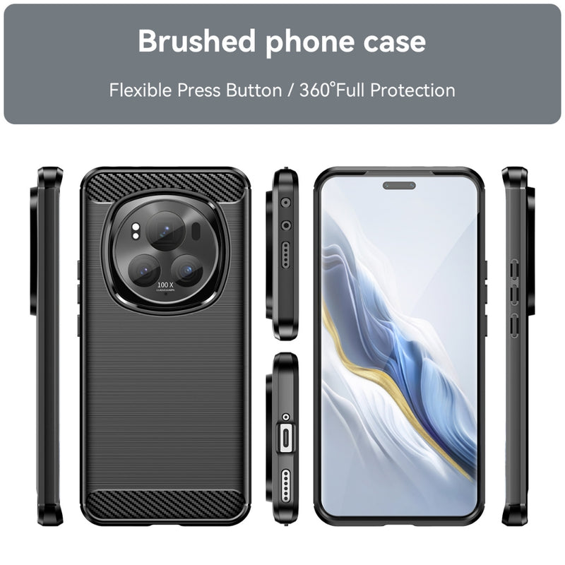 Chargez l&#39;image dans la visionneuse de la galerie, Honor Magic6 (BVL-AN00) - Carbon Fiber Brushed Texture TPU Phone Case
