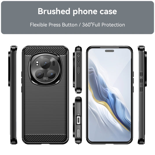 Honor Magic6 (BVL-AN00) - Carbon Fiber Brushed Texture TPU Phone Case