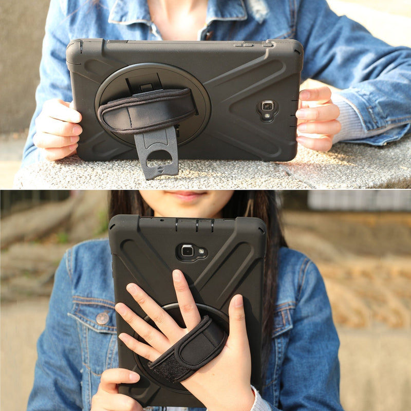 Cargue la imagen en el visor de la galería, Samsung Galaxy Tab S2 9.7&quot; 2015 (T810/T813/T815/T819) Heavy Duty 360 Degree Rotate Stand Hand Strap Case - Polar Tech Australia
