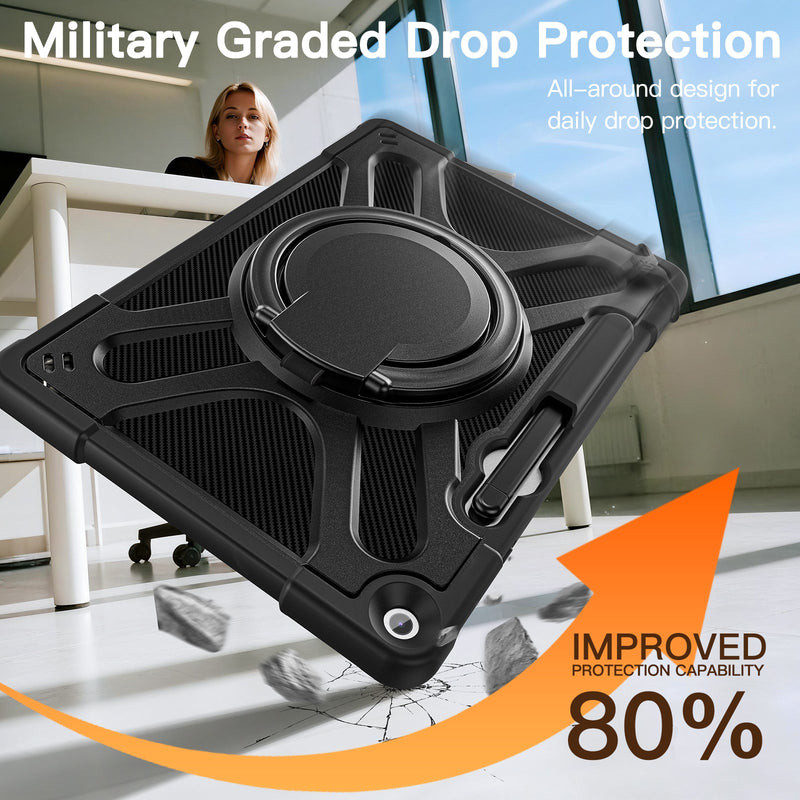 Chargez l&#39;image dans la visionneuse de la galerie, Microsoft Surface Pro 12 (2025) - 360 Degree Rotate Shockproof Heavy Duty Tough Stand Case Cover With Pen Holder
