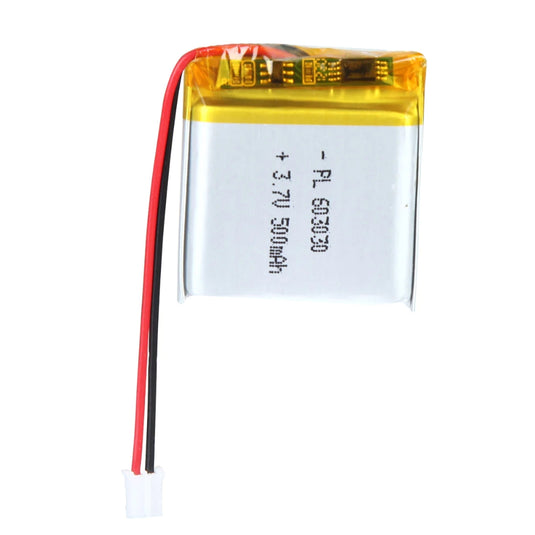 [PH2.0-JST Connector][603030] Universal 500mAh 3.7V Rechargeable Li-Ion Lithium Polymer Battery - Polar Tech Australia