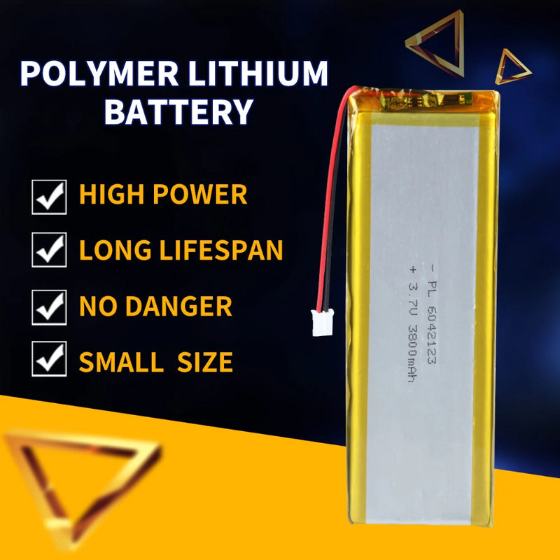 Load image into Gallery viewer, [PH2.0-JST Connector][6042123] Universal 3800mAh 3.7V Rechargeable Li-Ion Lithium Polymer Battery - Polar Tech Australia
