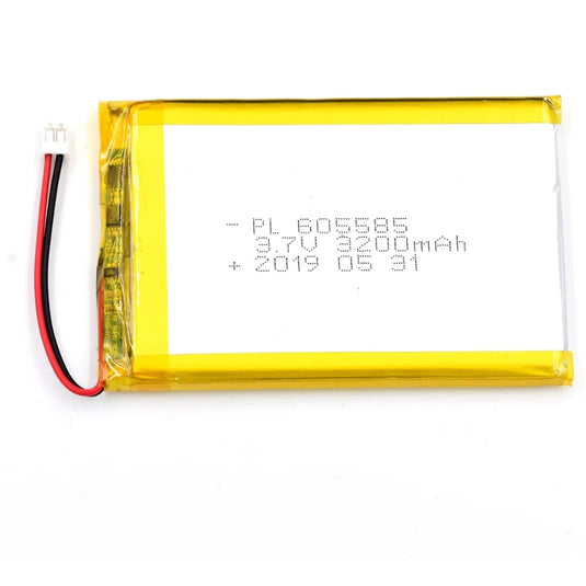 [PH2.0-JST Connector][605585] Universal 3200mAh 3.7V Rechargeable Li-Ion Lithium Polymer Battery - Polar Tech Australia