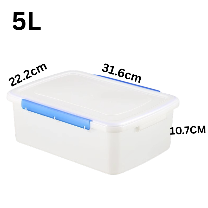 Load image into Gallery viewer, [5L] Heavy Duty Clear Food Grade Stackable Plastic Storage Bins Container Box With Lock Lid - Polar Tech Australia
