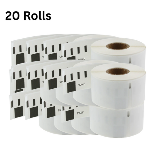[10/20/50 Rolls][260 Labels] Bulk Dymo LabelWriter White Label 99012 / S0722400 36mm x 89mm Large Address Label