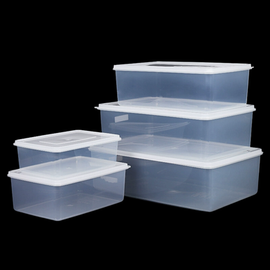 [15L] Heavy Duty Clear Food Grade Stackable Plastic Storage Bins Container Box With Lid - Polar Tech Australia