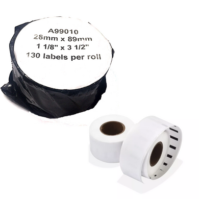 [130 Labels] Dymo LabelWriter White Label 99010 / S0722370 28mm x 89mm Address Label