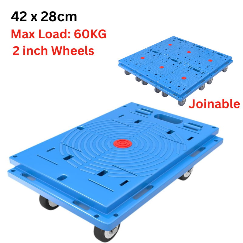 Chargez l&#39;image dans la visionneuse de la galerie, [42x28cm] Portable Joinable Platform Trolley Cart Moving Dolly Cart Max Load 60KG - Polar Tech Australia
