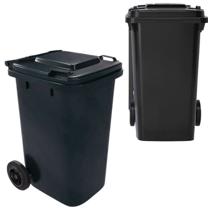 Chargez l&#39;image dans la visionneuse de la galerie, [80L/100L/120L] Large Size Heavy Duty Handy Black Wheelie Warehouse Kitchen Restaurant Rubbish Bin - Polar Tech Australia

