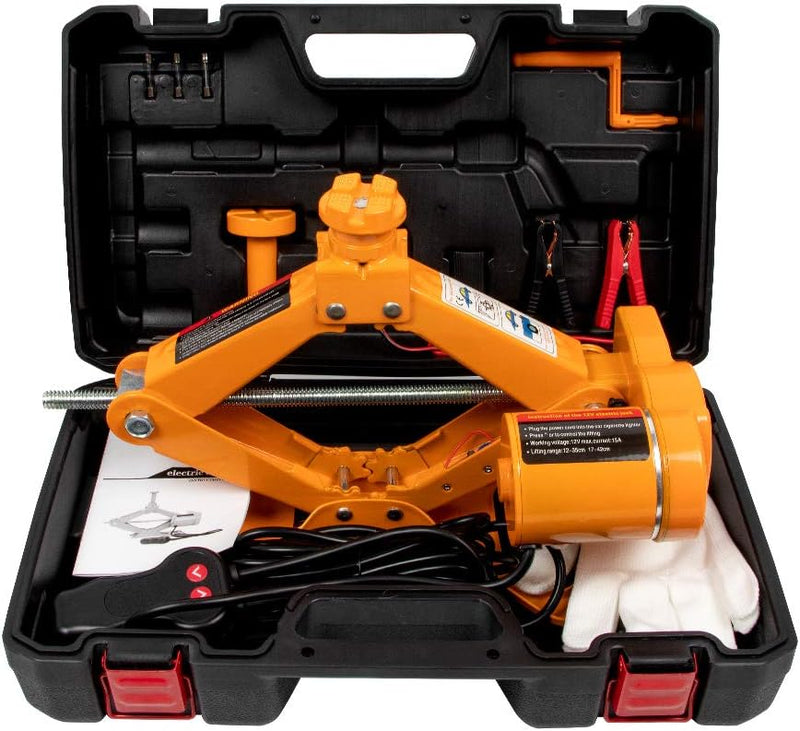 Cargue la imagen en el visor de la galería, 3 Ton Electric Car Jack 12V Scissor Jack for Sedan and SUV, Portable &amp; Waterproof, LED Light, Safety Features - Polar Tech Australia
