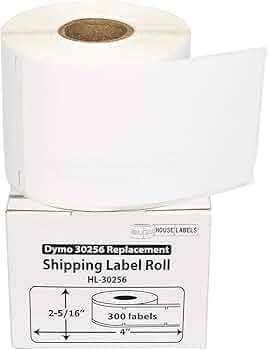 [300 Labels] Dymo LabelWriter White Label DYMO LW 30256 (2-5/16