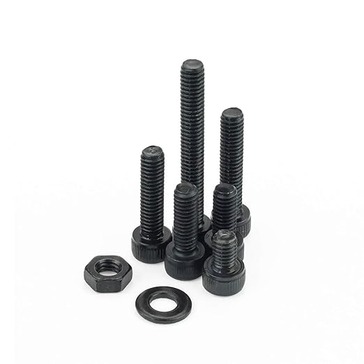 Load image into Gallery viewer, [1200 Pieces] Stainless Steel Black M2 M3 M4 Hex Socket Screws, Bolts, Nuts &amp; Washers Set with Storage Box
